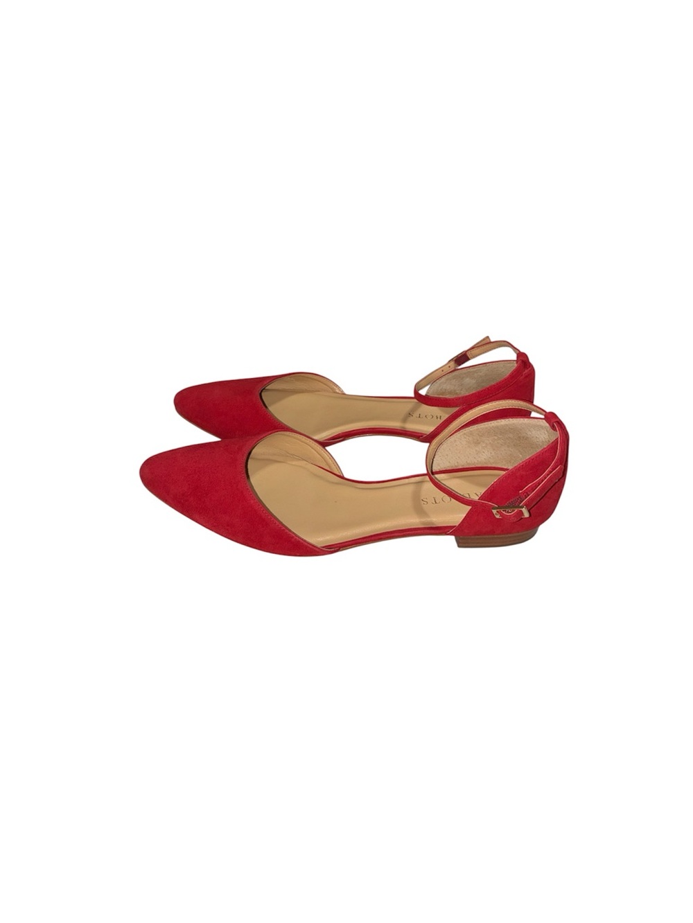 Talbots Red Suede Dress Flats - Picture 2 of 9